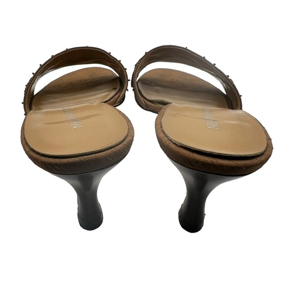 Newport News Embellished Low Heeled Slides in Brown Casual Summer - Picture 4 of 6